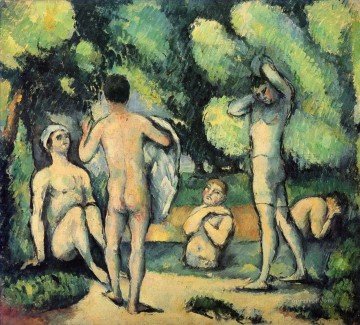 Bañistas 1880 Paul Cezanne Desnudo impresionista Pinturas al óleo